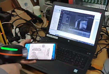 汽車零部件多分區 DM 碼識讀 DS6501CN 工業掃碼槍應用案例