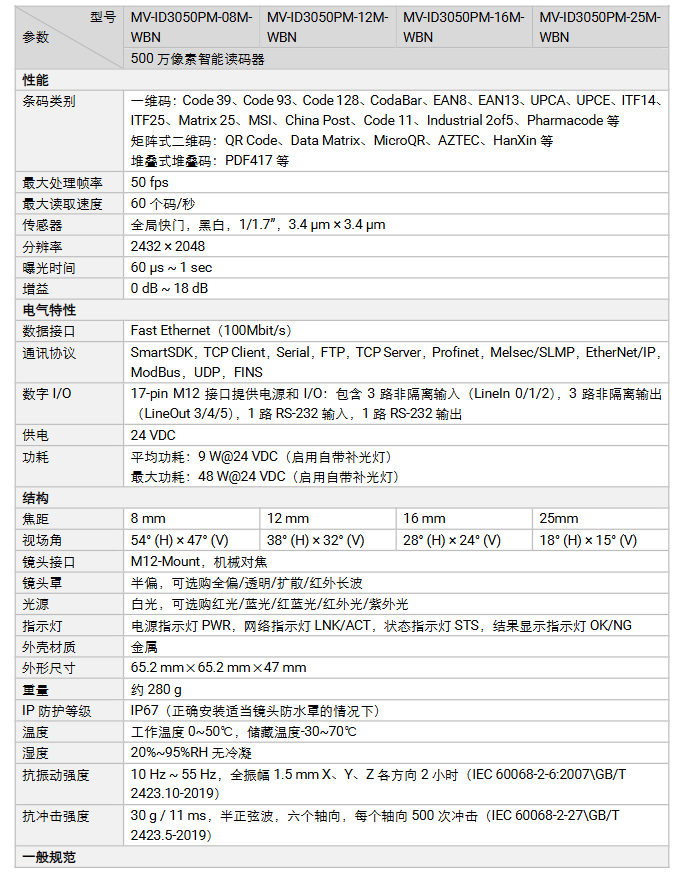 海康MV-ID3050PM-08M/12M/16M/25M-WBN 500萬像素智能讀碼器參數.png